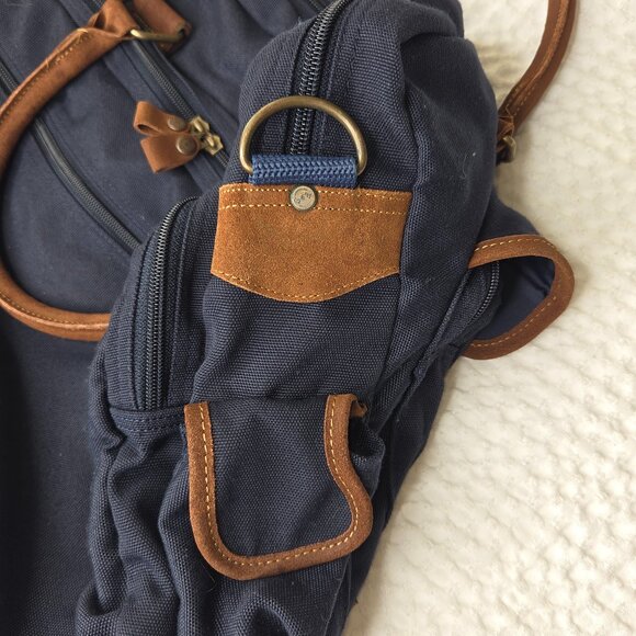 Field and Stream Canvas Leather Travel Laptop Messenger Work Briefcase Bag - Picture 5 of 11